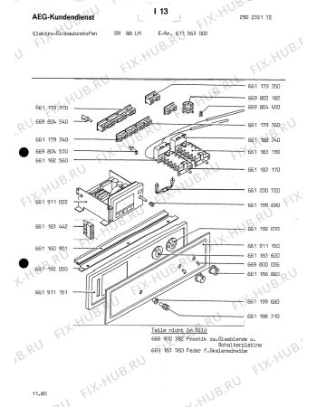 Взрыв-схема плиты (духовки) Aeg BN 88 LM - Схема узла Section3